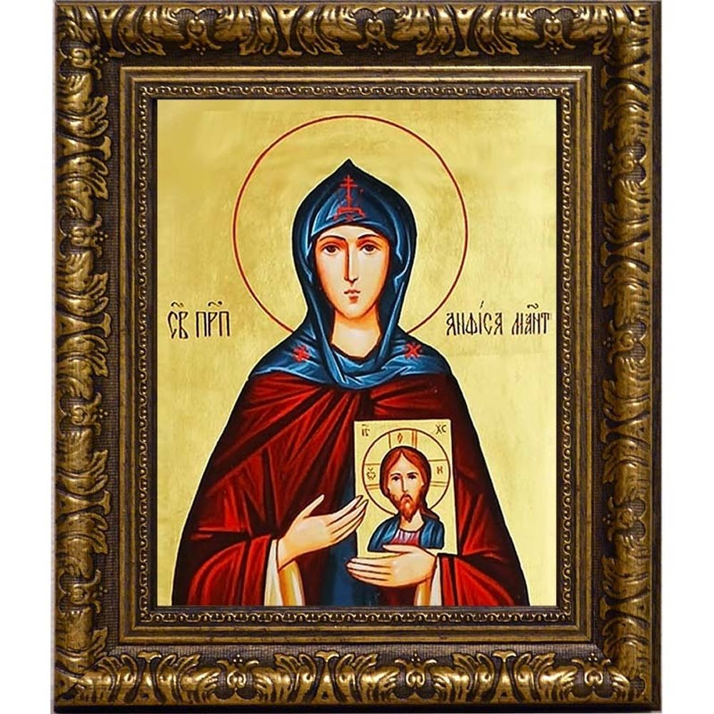 Анфиса Мантинейская Преподобная, игумения, исповедница. Икона на холсте.