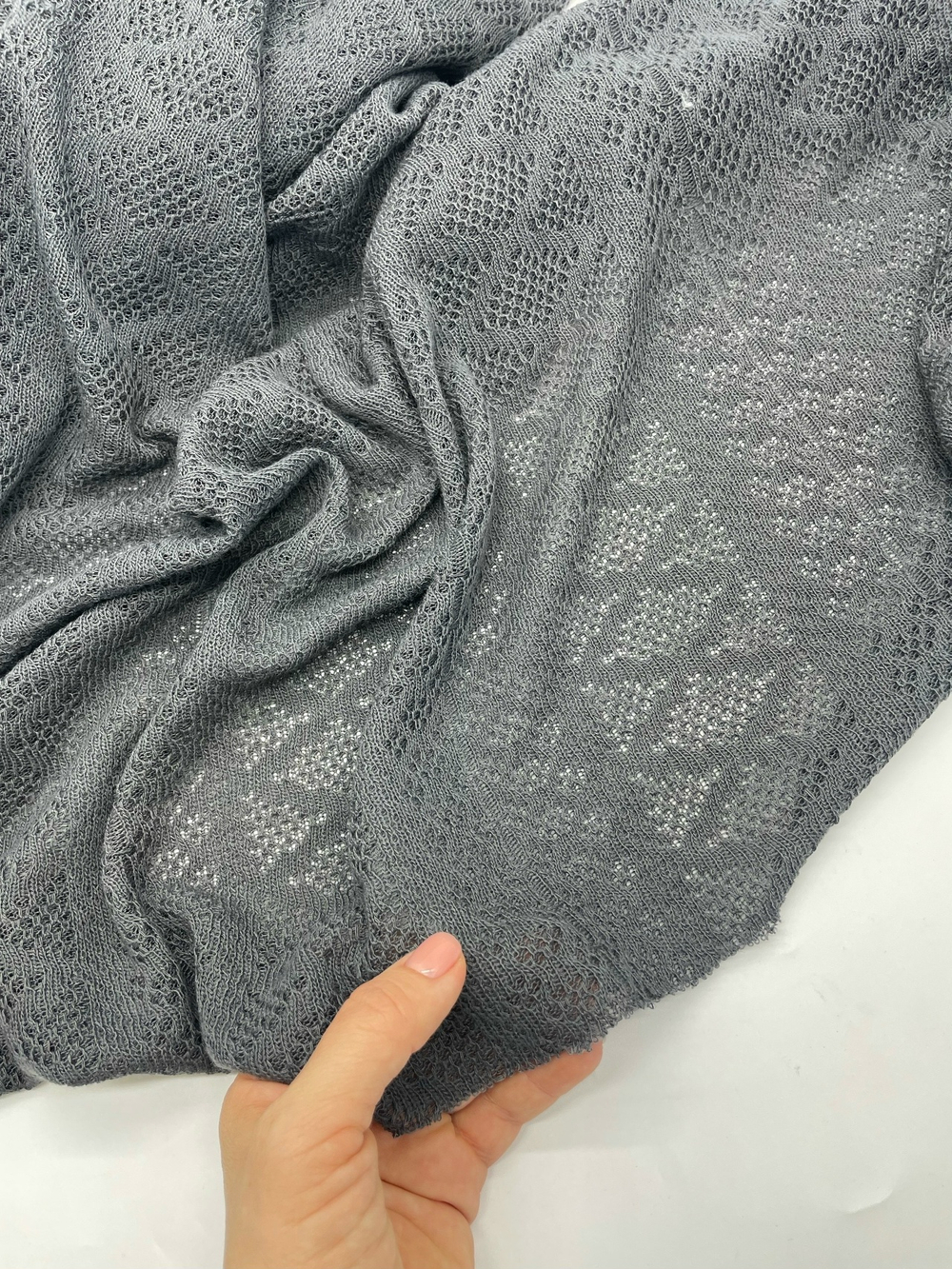 Ажурная вязка Милена графит