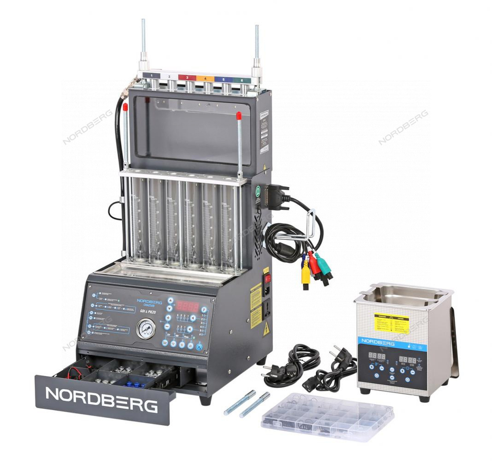 Установка для тестирования и очистки форсунок GDI и пьезо + камера визуального контроля распыла фор