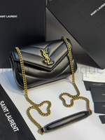 Женская сумка Yves Saint Laurent Small Loulou Matelasse черного цвета большая