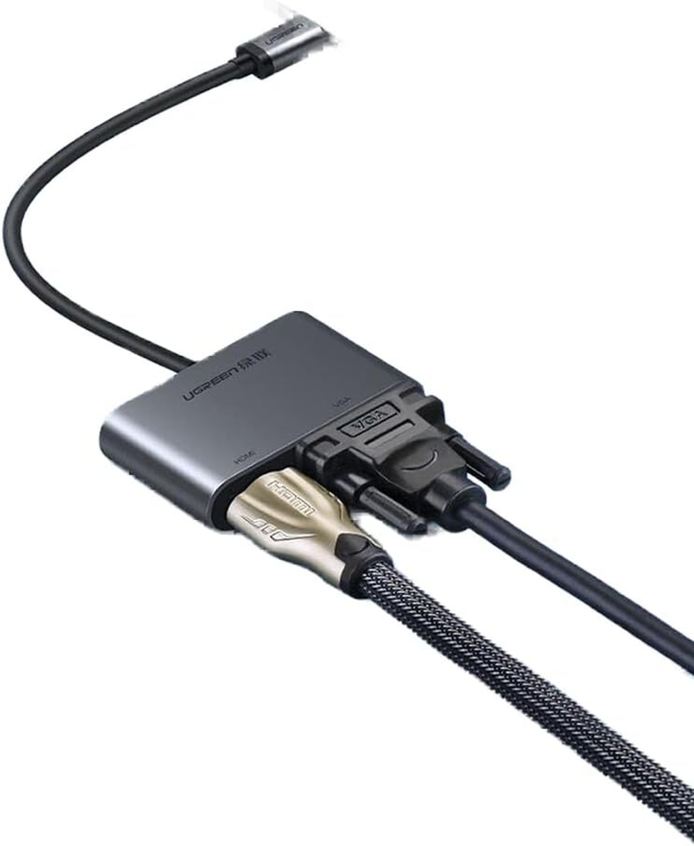 Конвертер USB 3.1 Type C на HDMI + VGA UGREEN 50505