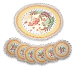 Набор декоративных гобеленовых салфеток "Рябинка" (1+6 шт.)