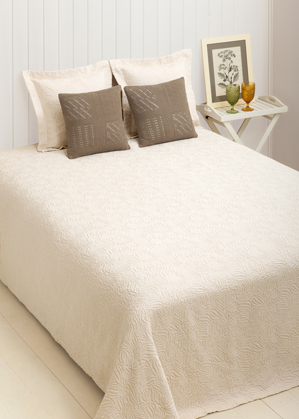 Покрывало 220x240 Luxberry Каменный цветок экрю Португалия