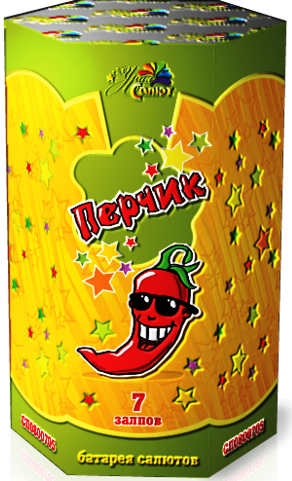 Батарея салютов Перчик 7 залпов, калибр 0,8