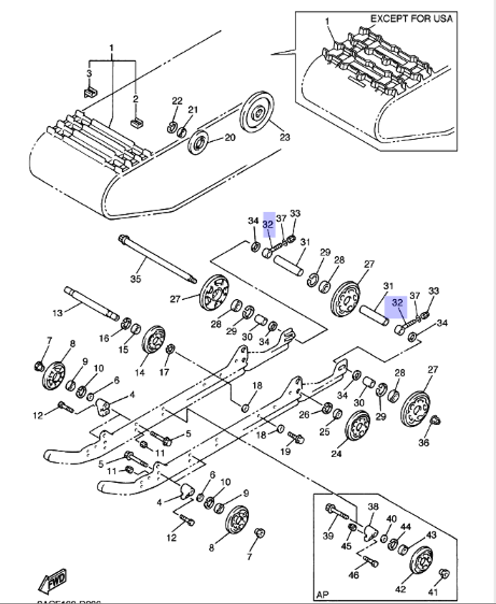 Натяжитель гусеницы Yamaha 8DM-47479-00-00