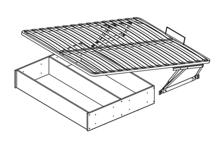 Основание для кроватей 1,6 ортопед. подъемный механизм с ящиком