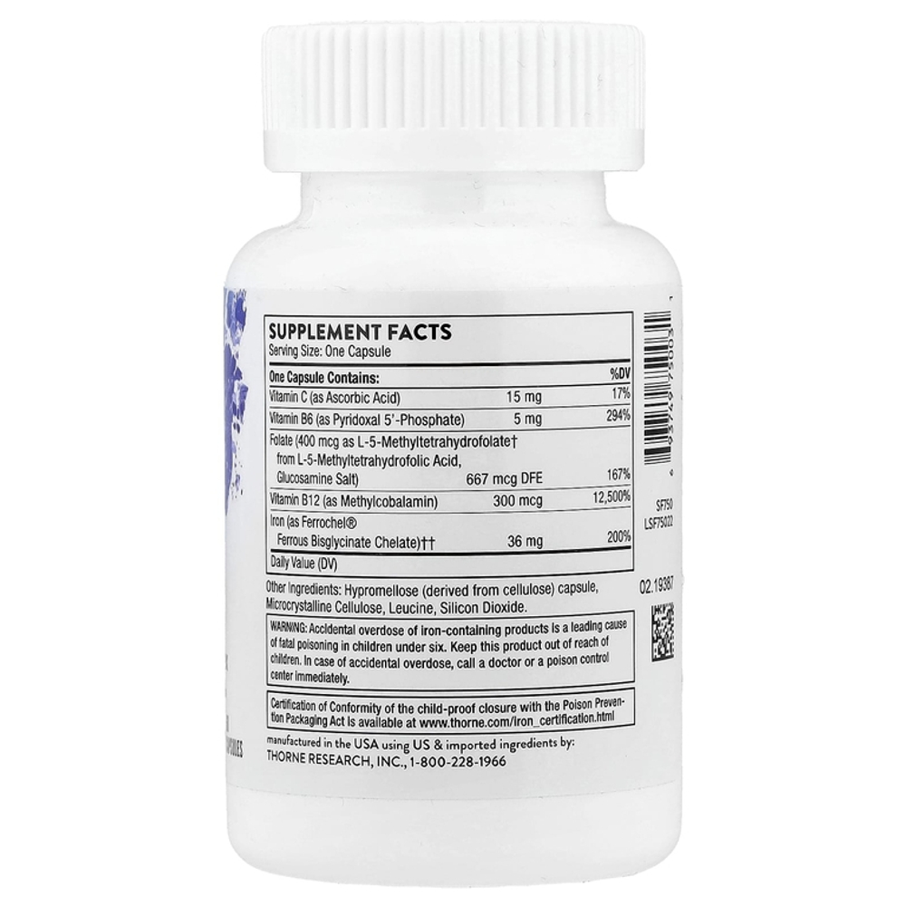 Thorne, Ferrasorb, 60 caps.