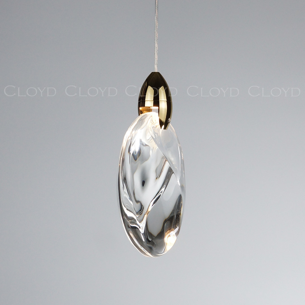 Подвесной светильник Cloyd GLOCK-B P1 / Ø12 см - золото (арт.11624)