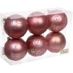 Набор шаров 8 см «Magic wish» (набор 6 шт), Розовое золото