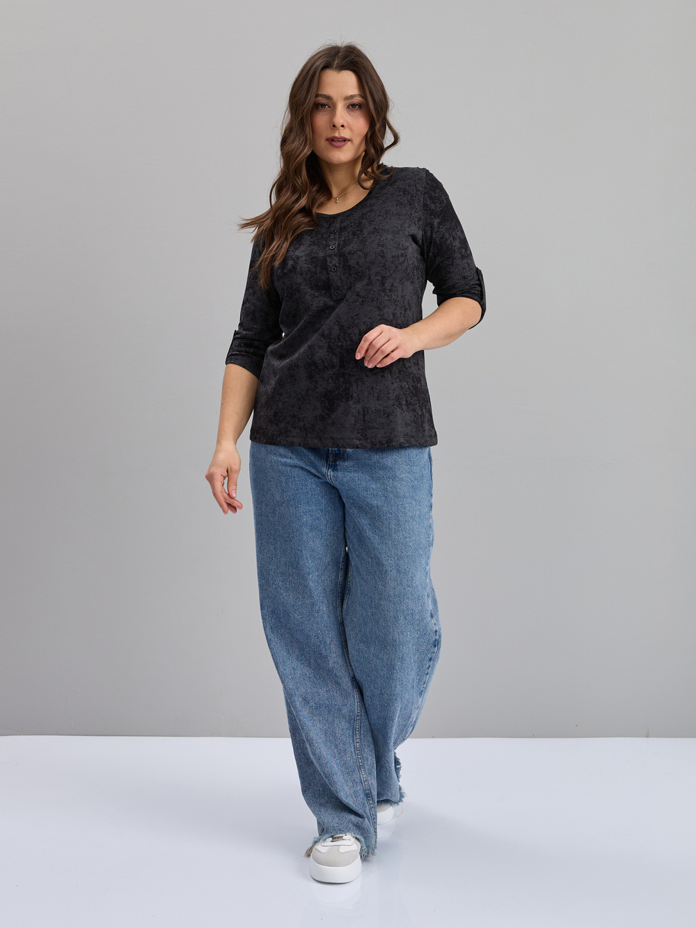 Лонгслив ЛНк-005/варенка-чернаяночь