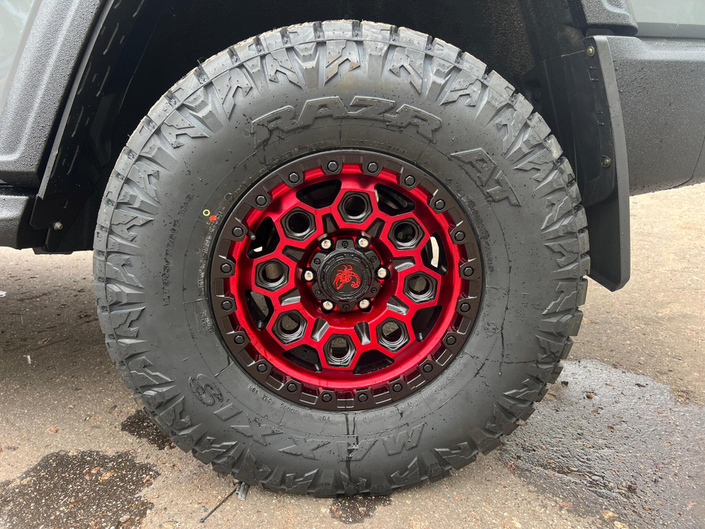 Диск колёсный A716 R17 8,5 ЕТ0 Matte black & red face Agility force
