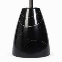 Кофейный столик Brasil 2, Ø45х61 см, черный мрамор, черная сталь