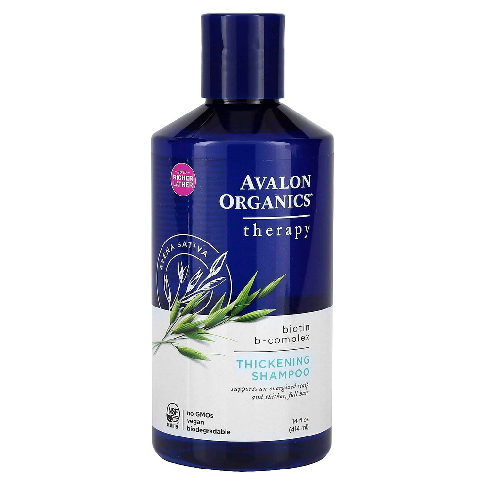 Avalon Organics, шампунь для густоты волос, с В-комплексом и биотином, 414 мл (14 жидк. унций)