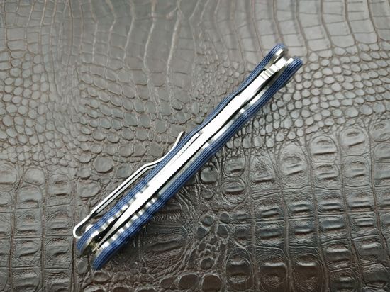 Складной нож Steelclaw Шакс синий c клинком из стали 9Cr18MoV, рукоять G10