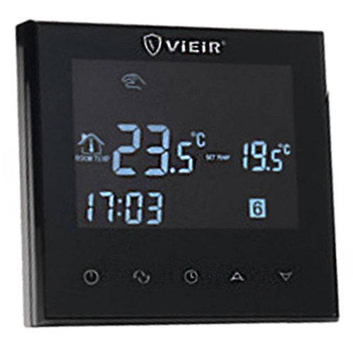 Термостат VIEIR комнатный черный VR406-C