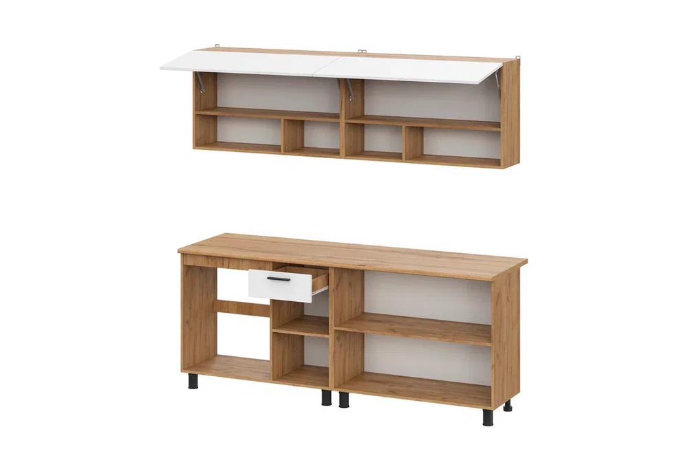 Кухня «Монако» Белая 200 см