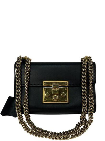Сумка Gucci Black Leather Small Padlock