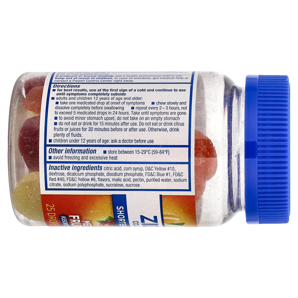 Zicam, Средство от простуды, лечебные фруктовые капли, фруктовое ассорти, 25 капель