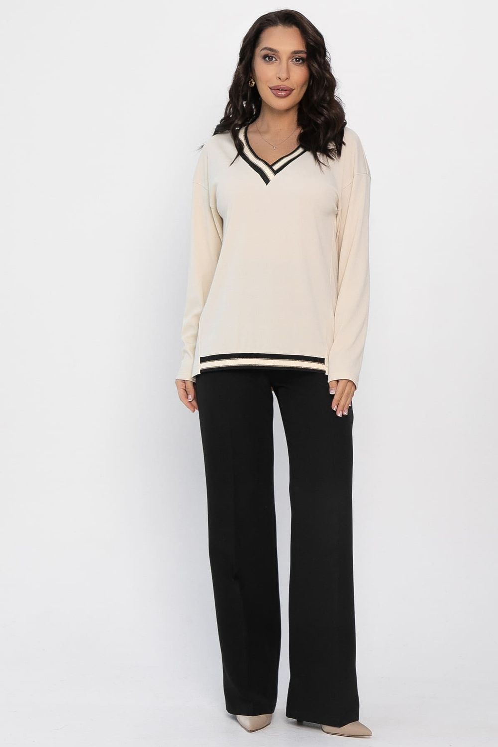 Джемпер трикотажный Камилла (бежевый) Б14453-5М LT Collection