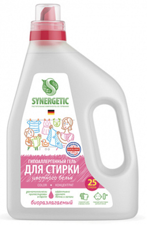 Гель для стирки цветного белья Synergetic, 1.5 л