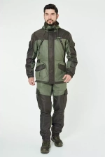 Демисезонный мужской костюм Onerus Горный -5 (Таслан,Флис) Тёмный хаки