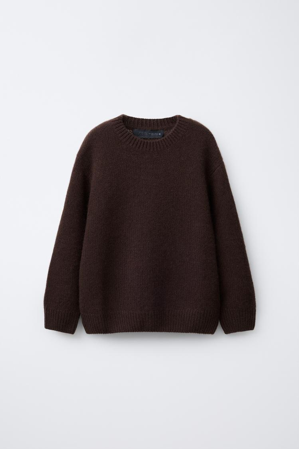 ZARA ДЖЕМПЕР ИЗ 100% КАШЕМИРА, КОРИЧНЕВЫЙ