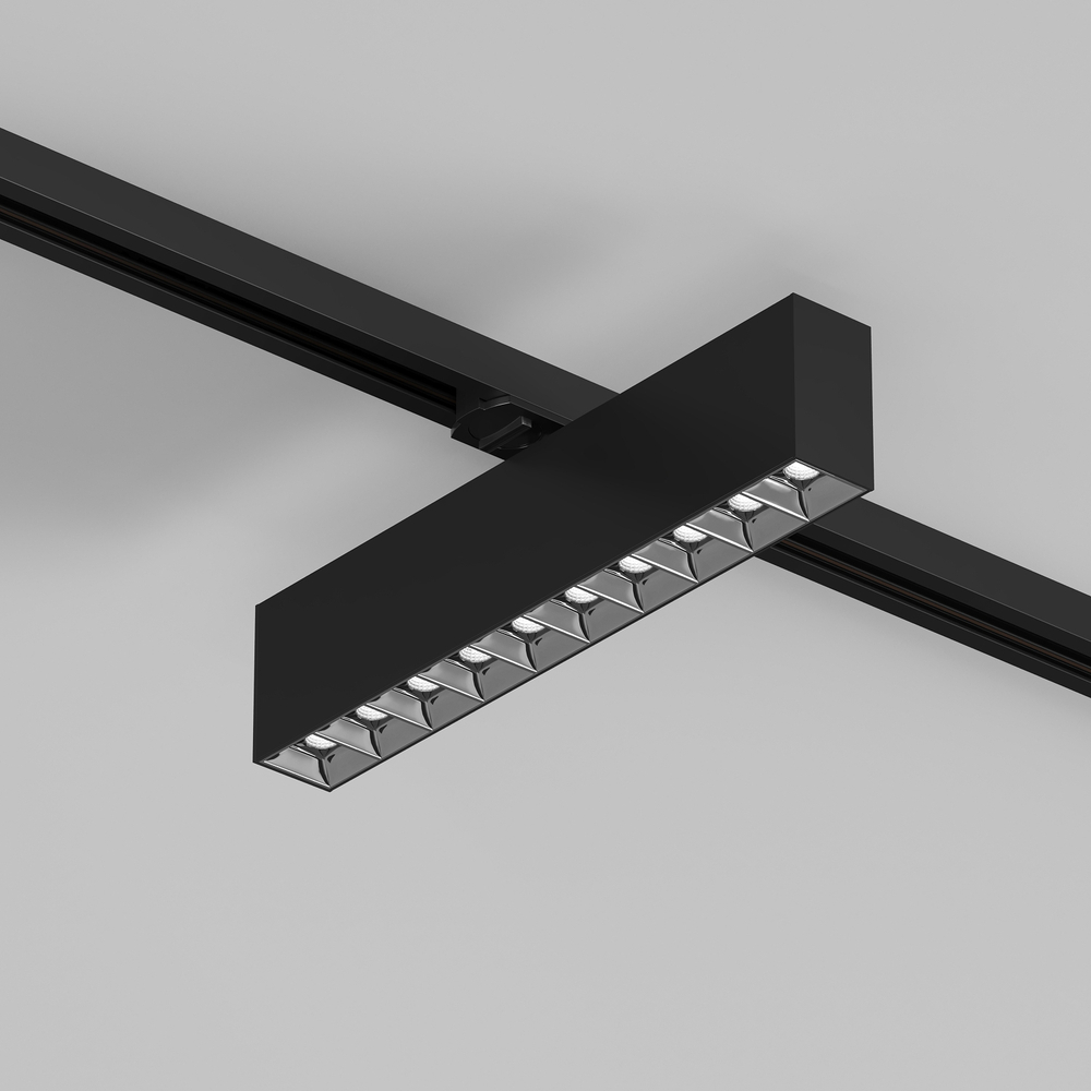 DK6444-BK Поворотный однофазный трековый светильник EDDER со светодиодом L273mm 220V 20W 30° 4000K IP20 черный алюминий