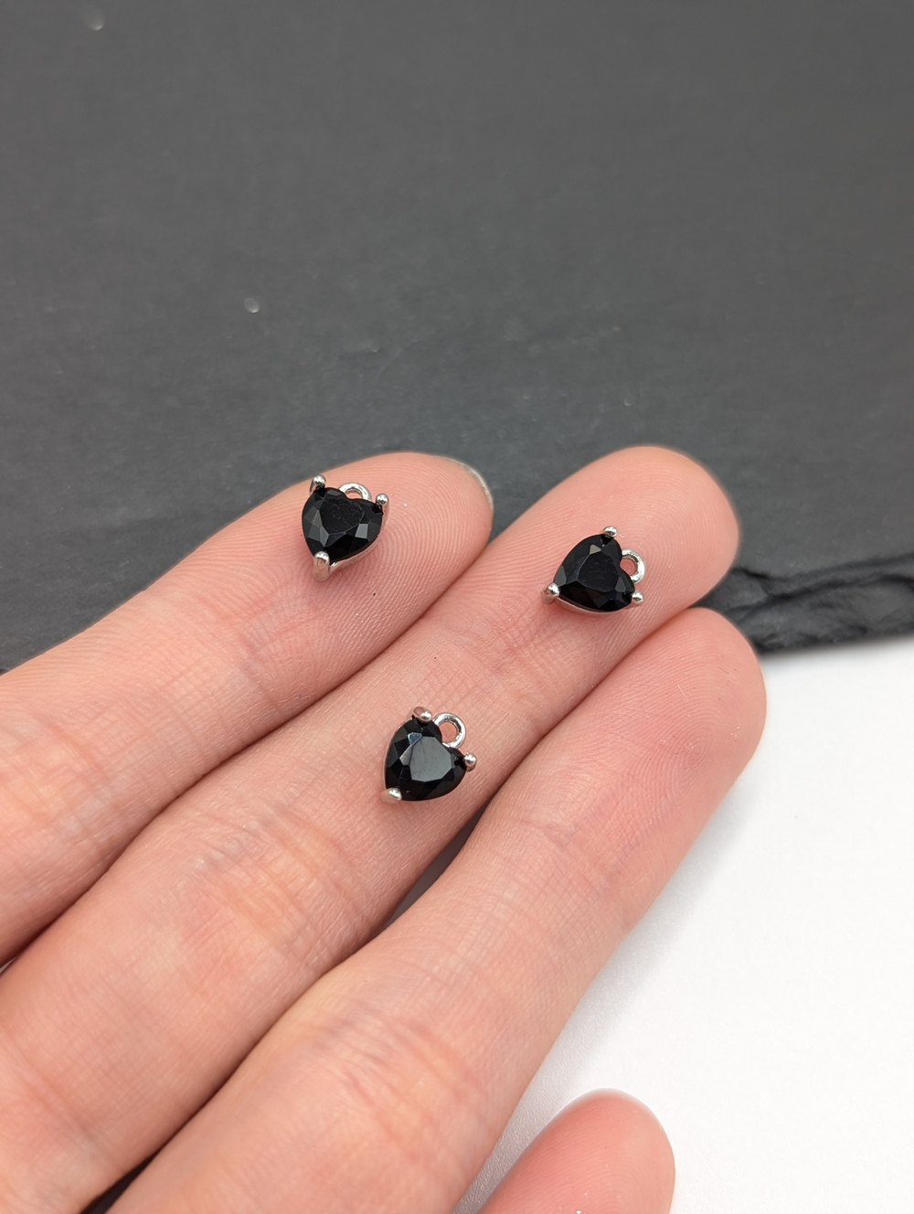 Подвеска сердце черное