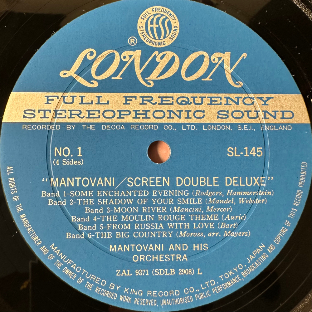 Mantovani And His Orchestra ‎– Mantovani / Screen Double Deluxe 2LP (Япония 1970г.)