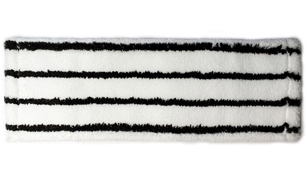 Моп плоский микрофибра 40 см. с черными полосками(жёсткий абразив)