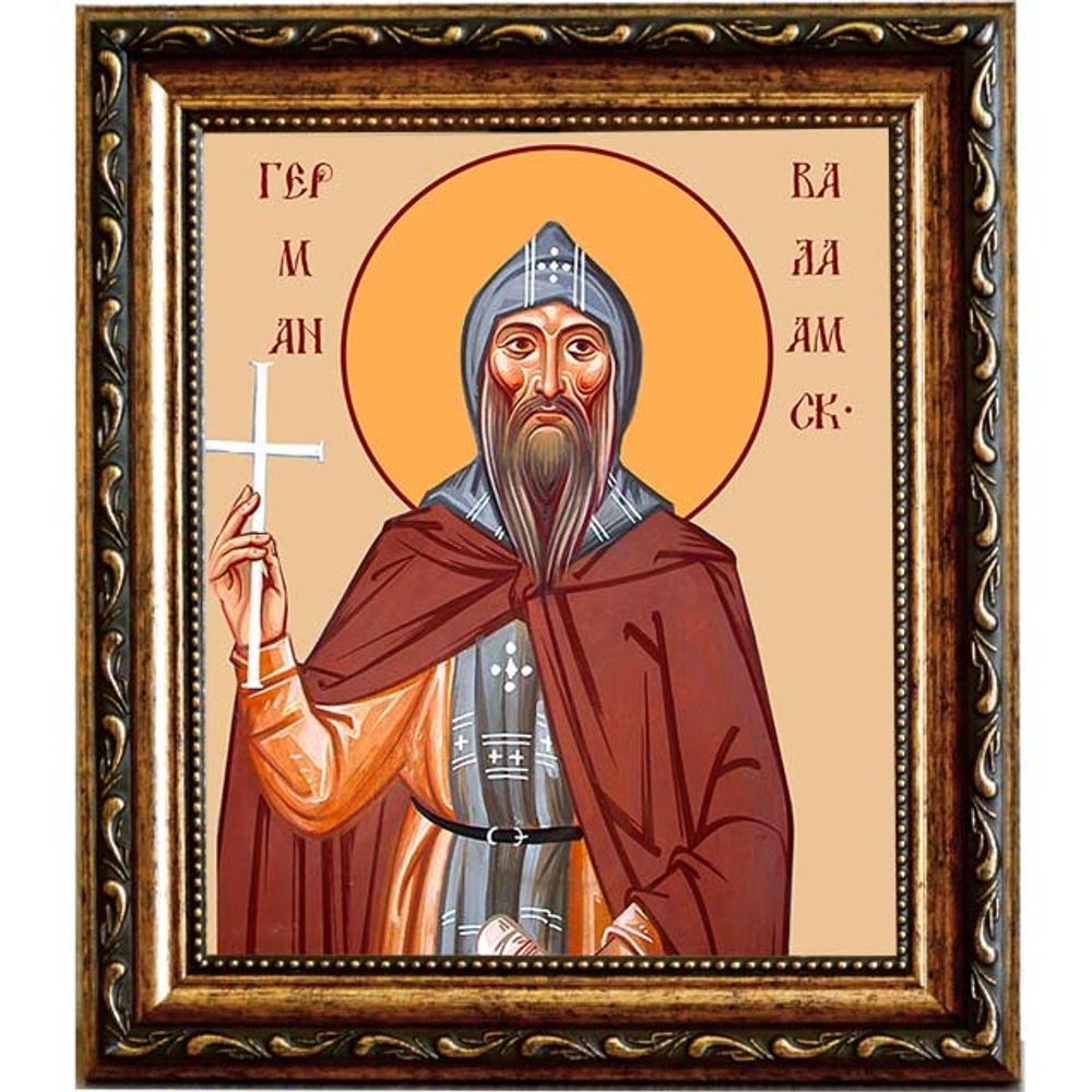 Герман Валаамский преподобный. Икона на холсте.