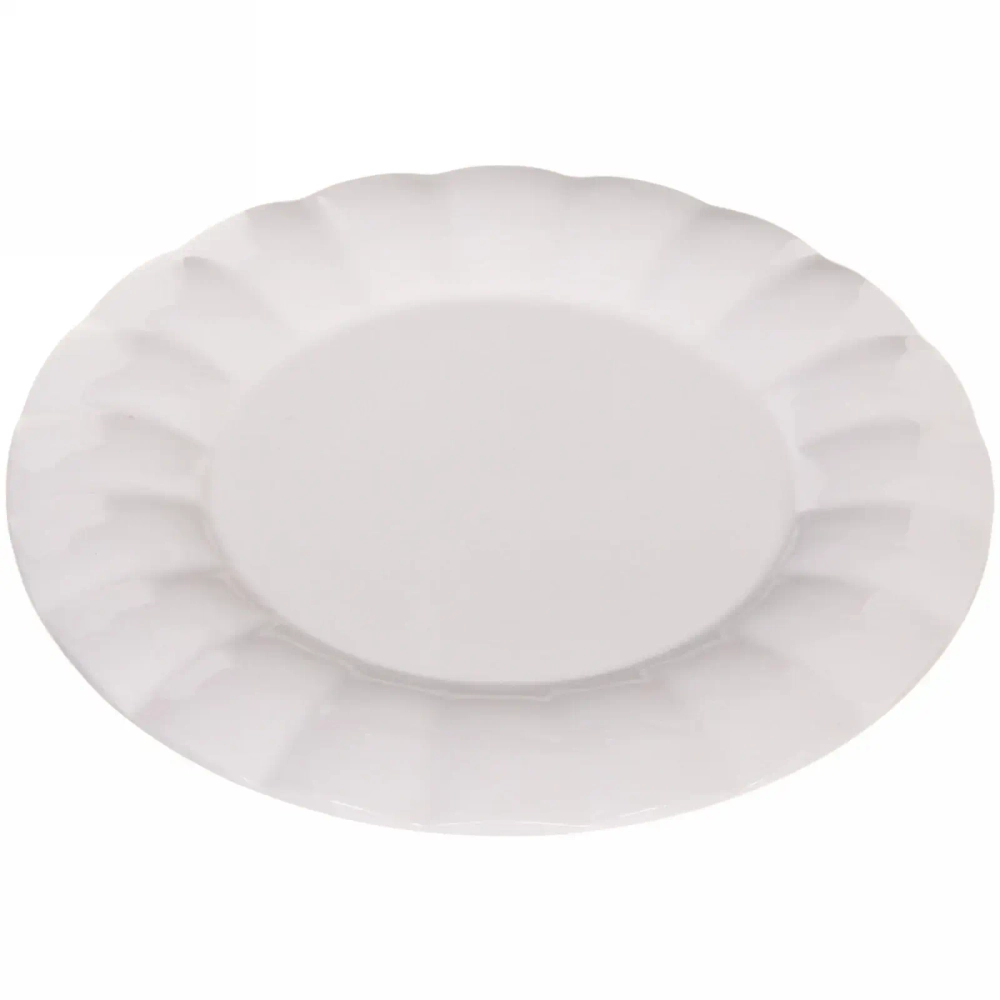 Тарелка керамическая 26см «Белая классика» Ромашка