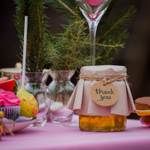 Бонбоньерка с медом на свадьбу, стиль "Рустик"