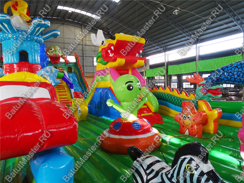 Коммерческий надувной батут "Невероятное ассорти" 24*9*7 м