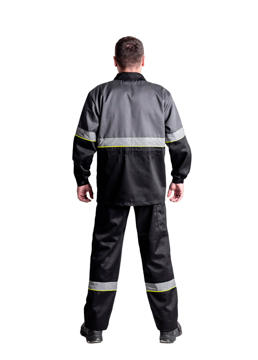 Костюм мужской летний «ЮЖНАЯ ШИРОТА» (куртка+брюки) цв.черный/серый