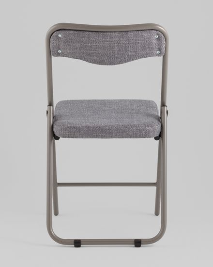 Стул складной Джонни рогожка серо-голубой каркас серый