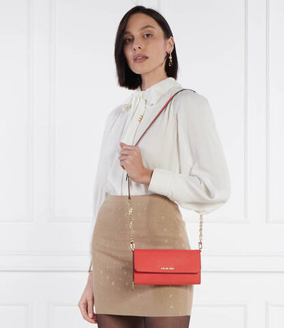 Кожаный клатч Michael Kors - лососевый(32S4GJ6C9L)