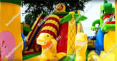 Надувной батут "Мульти-сафари крокодил"