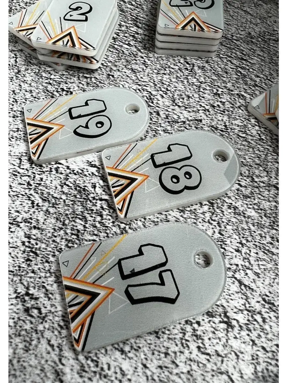 Номерки для ключей 3х5 см