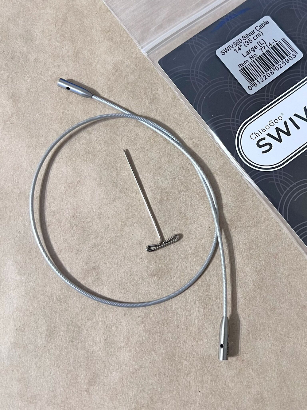 ChiaoGoo, Леска SWIV360, 125 см Large для съемных спиц размера L (готовая длина спиц 150см)