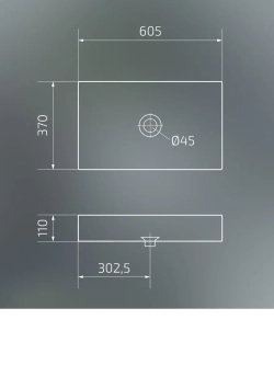 Накладная белая раковина для ванной Gid N9496