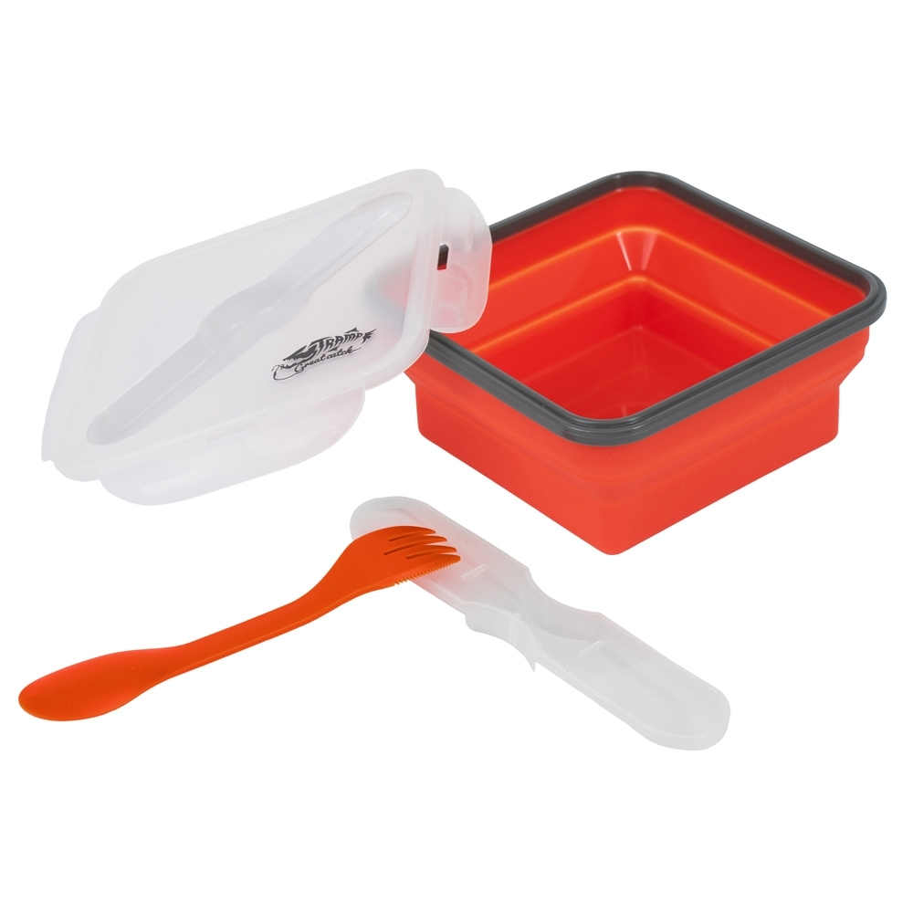 Контейнер силиконовый с ловилкой 400 мл Tramp TRC-144 (терракотовый)