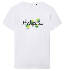 Мужская теннисная футболка Australian Cotton T-Shirt Australian Balls - bianco
