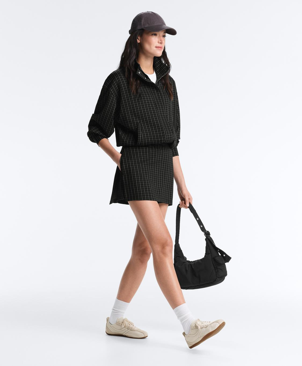 Oysho Короткая юбка в клетку, черный