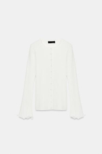 Волнистая трикотажная куртка с полосками - ZARA