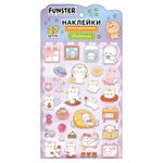 Наклейки объемные "Яркий микс", 19х13,5 см, ассорти 12 видов, FUNSTER (ФАНСТЕР), 666087