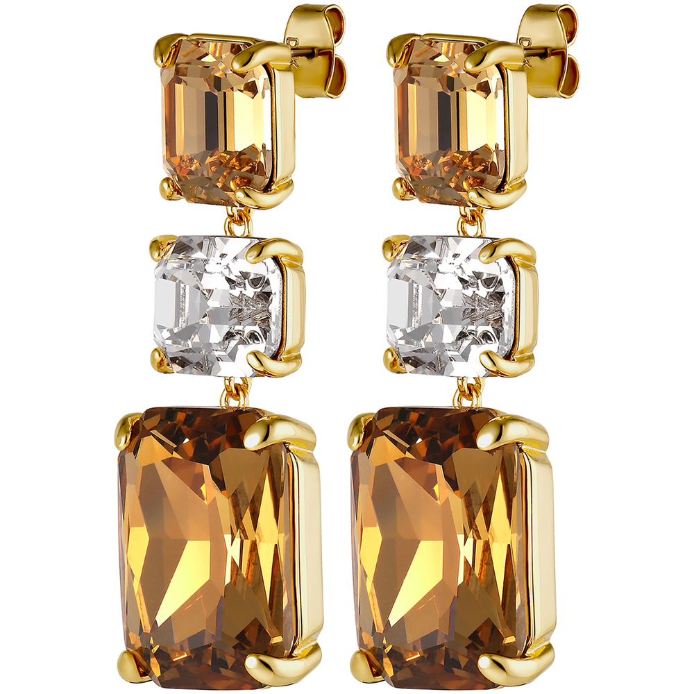 Серьги Dyrberg Kern ESMARA SG GOLDEN / CRYSTAL 460013