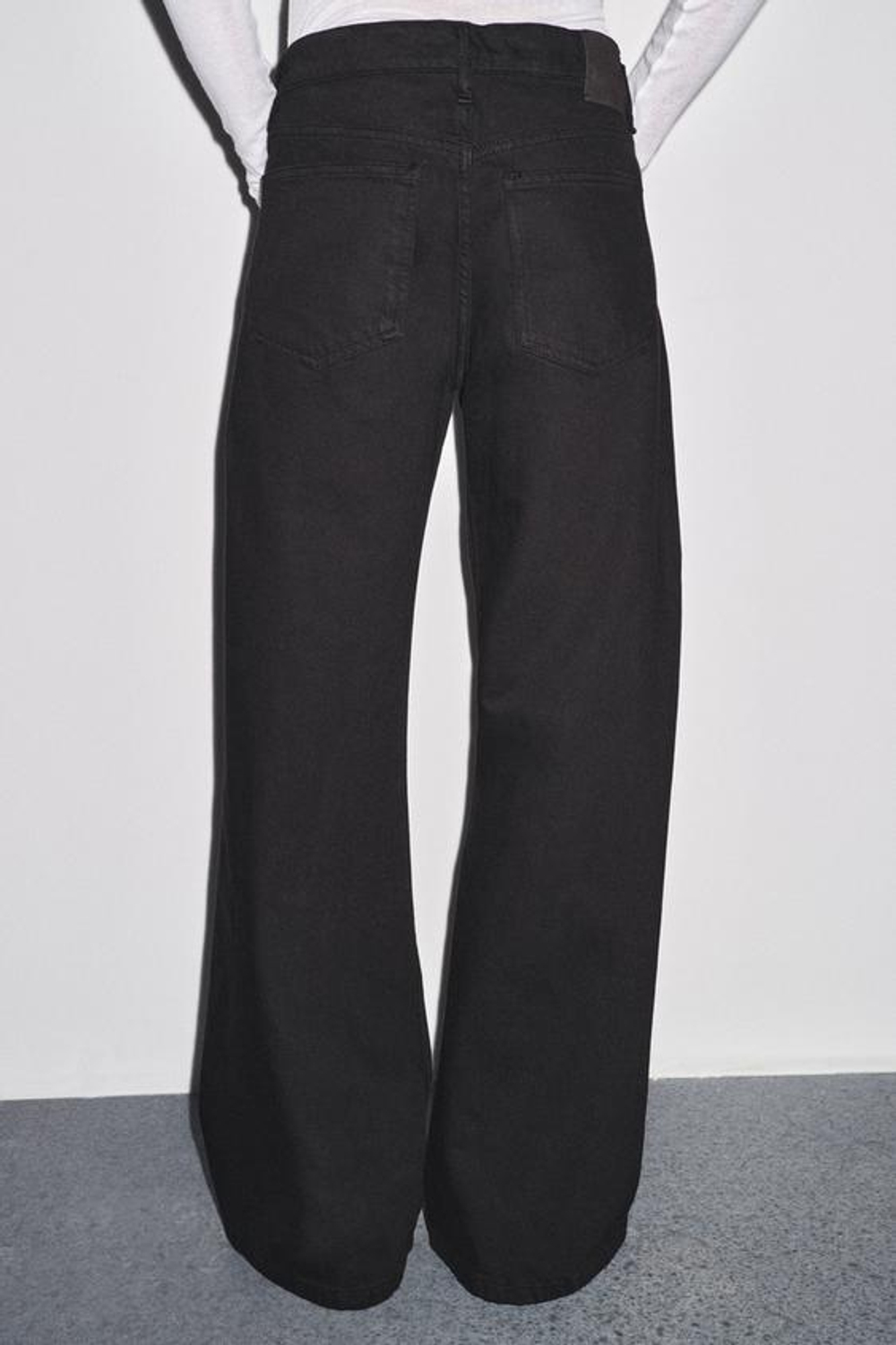 ZARA ДЖИНСЫ WIDE-LEG С НИЗКОЙ ПОСАДКОЙ — ZW COLLECTION, ЧЕРНЫЙ