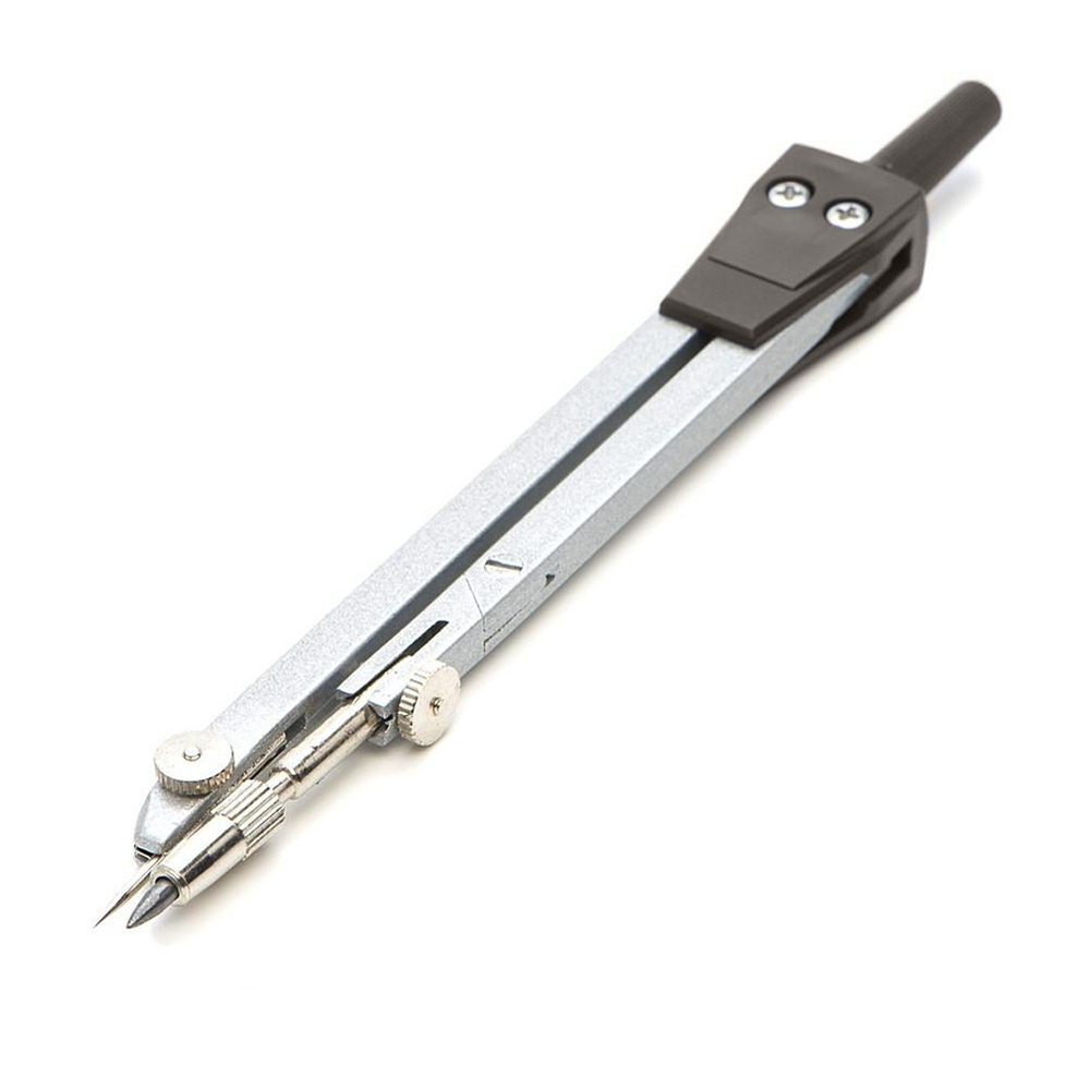 Циркуль для черчения с запасным грифелем, MC-Basir, школьная готовальня с простым циркулем в кейсе, металлический, 13.5 см