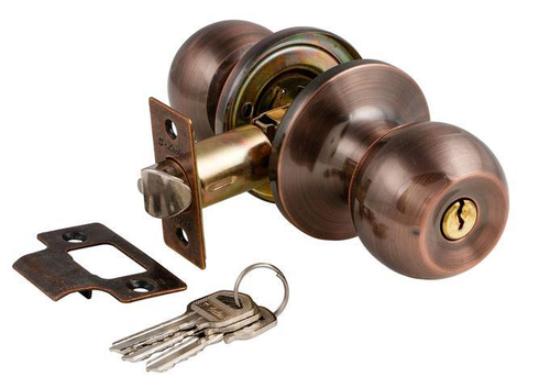 Защелка-Комплект  S-Locked 6072-01  AC круглая ключ/фиксатор МЕДЬ /115893